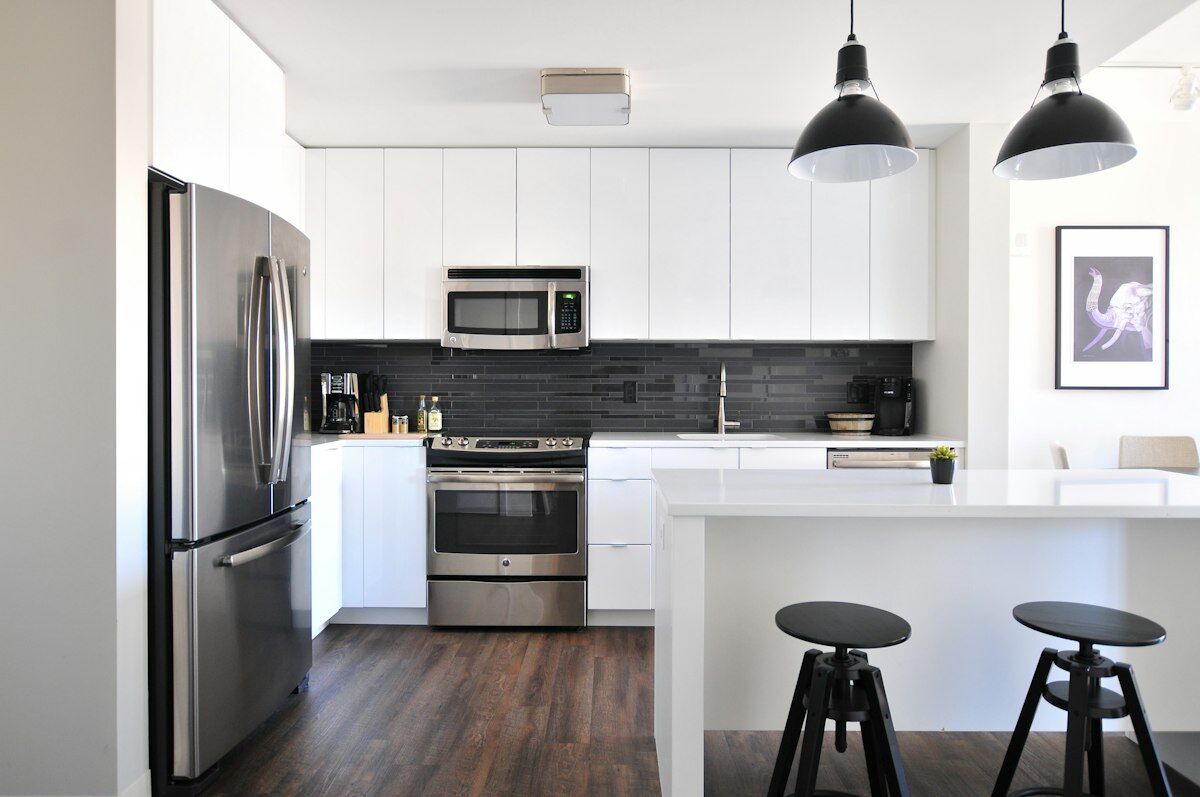 Empty, freshly cleaned kitchen ready for move-in